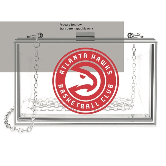 Atlanta Hawks Clear Acrylic Clutch - Picture 1 of 1